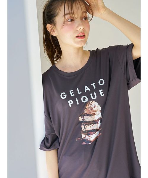 gelato pique☆接触冷感 COOLレーヨンデザートTシャツ＆パンツ HOMME】【接触冷感】COOLレーヨンデザートロゴTシャツ（Tシャツ