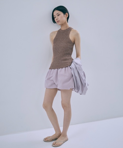 EN NEUME（エンノイム）の「Vintage Stripe Balloon Pants（その他パンツ・レディース・ブラウン/ピンク/ネイビー・FREE）」の7枚目の写真