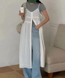 MONO8（モノハチ）の「レース切替シアーキャミロングワンピース（ワンピース）」