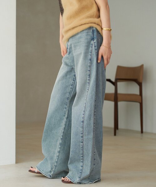 plage(プラージュ)の「pannel デニム(デニムパンツ・レディース・ブルー/グレー・38/36/34)」の5枚目の写真