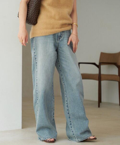 plage(プラージュ)の「pannel デニム(デニムパンツ・レディース・ブルー/グレー・38/36/34)」の6枚目の写真