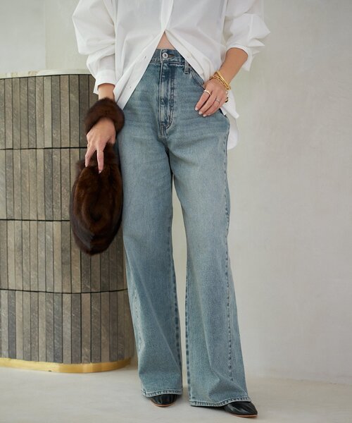 plage(プラージュ)の「pannel デニム(デニムパンツ・レディース・ブルー/グレー・38/36/34)」の11枚目の写真