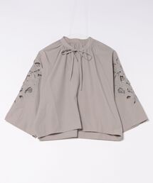 「Scrap Book」 長袖シャツ S ブルー レディース スキッパー 長袖 形態安定 レディースニットシャツ ストレッチ(S