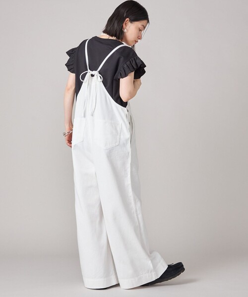SHIPS(シップス)の「SHIPS NINE CASE:〈手洗い可能〉ミニ 裏毛 フリル カットソー(Tシャツ/カットソー・レディース・ブラック/ライトグレー・ONE SIZE)」の20枚目の写真