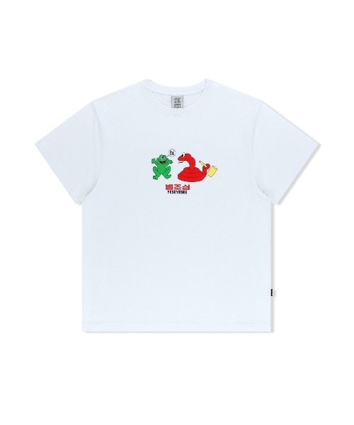 YESEYESEE(イエスアイシー)の「Beware of Snakes Tee(Tシャツ/カットソー・メンズ・コバルトブルー/グレー/ホワイト・S/M/L/XL)」の2枚目の写真