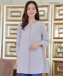 【新品】　TO BE CHIC　七分袖　チュニック　大きいサイズ チュニック ブラウス 七分袖」に該当するファッション通販