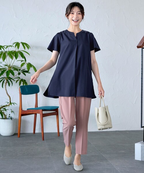 Tiaclasse(ティアクラッセ)の「【選べる2Type】スキッパーシャツチュニック(シャツ/ブラウス・レディース・ホワイト系その他/ライトグレー/ライトグレー系/ベージュ/ネイビー/ネイビー系・S/M/L)」の20枚目の写真