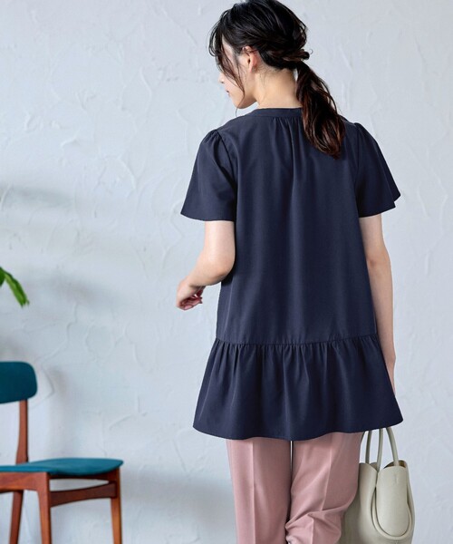 Tiaclasse(ティアクラッセ)の「【選べる2Type】スキッパーシャツチュニック(シャツ/ブラウス・レディース・ホワイト系その他/ライトグレー/ライトグレー系/ベージュ/ネイビー/ネイビー系・S/M/L)」の21枚目の写真