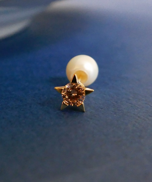 e.m. ジルコニアフープピアス 片耳用 ジルコニアフープピアス（ピアス（片耳用））｜e.m.（イーエム
