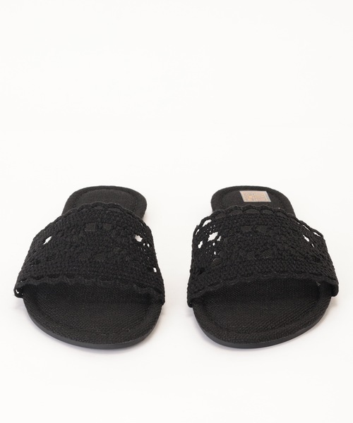 Lace Ladies(レースレディース)の「レース カットワーク ラウンドトゥ フラット サンダル(サンダル・レディース・ブラック/ベージュ・22.5cm/23cm/23.5cm/24cm/24.5cm/25cm)」の15枚目の写真