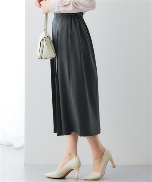 7days Life Styling(セブンデイズライフスタイリング)の「ウール調プリーツスカート(しわになりにくい・洗濯機OK)<大きいサイズ有>(スカート・レディース・チャコール/チェック・3L/LL/L/M/S)」の11枚目の写真