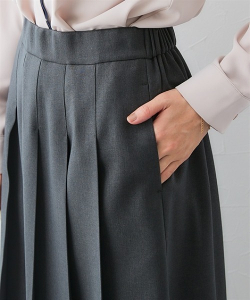 7days Life Styling(セブンデイズライフスタイリング)の「ウール調プリーツスカート(しわになりにくい・洗濯機OK)<大きいサイズ有>(スカート・レディース・チャコール/チェック・3L/LL/L/M/S)」の13枚目の写真