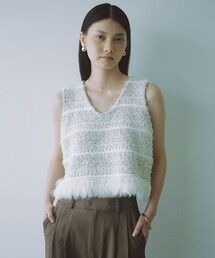 「green label relaxing」 ベスト SHORT ホワイト レディース green label relaxing（グリーンレーベルリラクシング）の