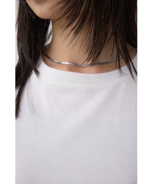 AZUL by moussy(アズールバイマウジー)の「ギャザースリーブカットトップス(Tシャツ/カットソー・レディース・ブラック/オフホワイト/杢グレー/バーガンディー・FREE)」の11枚目の写真