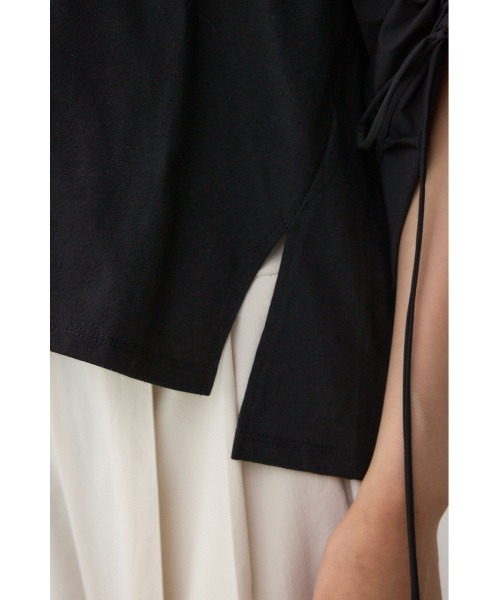 AZUL by moussy(アズールバイマウジー)の「ギャザースリーブカットトップス(Tシャツ/カットソー・レディース・ブラック/オフホワイト/杢グレー/バーガンディー・FREE)」の22枚目の写真