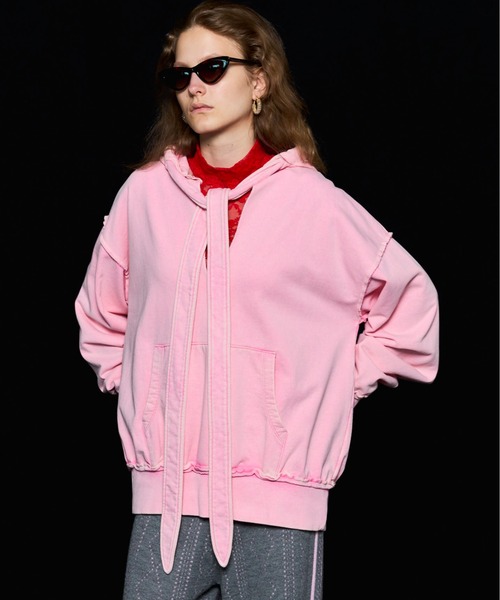 パーカー 「25AW PRE-ORDER」Slit Ribbon Hoodie/スリットリボンフーディ「MAISON SPECIAL/メゾンスペシャル 25AW PRE-ORDER】Slit Ribbon Hoodie/スリットリボンフーディ