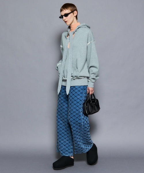 パーカー 「25AW PRE-ORDER」Slit Ribbon Hoodie/スリットリボンフーディ「MAISON SPECIAL/メゾンスペシャル 25AW PRE-ORDER】Slit Ribbon Hoodie/スリットリボンフーディ