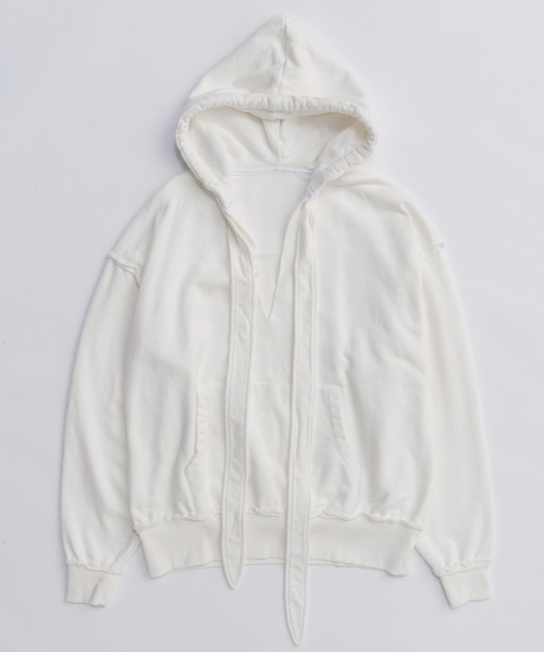 パーカー 「25AW PRE-ORDER」Slit Ribbon Hoodie/スリットリボンフーディ「MAISON SPECIAL/メゾンスペシャル 25AW PRE-ORDER】Slit Ribbon Hoodie/スリットリボンフーディ