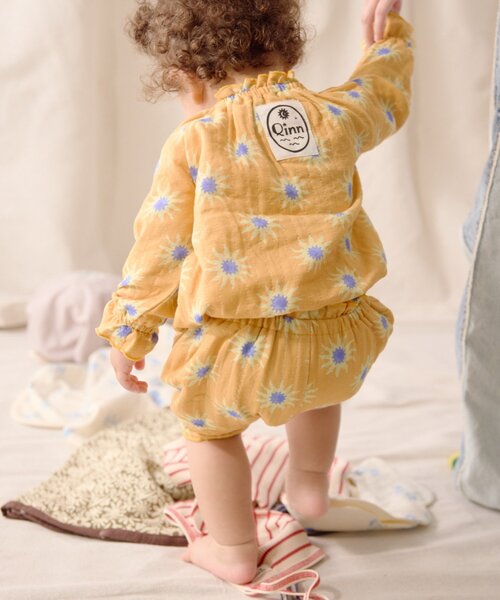 CIAOPANIC TYPY（チャオパニックティピー）の「【BABY】【Qinn】ダブルガーゼブルマ（その他パンツ・キッズ・アイボリー/ブラウン/オレンジ・80）」の3枚目の写真