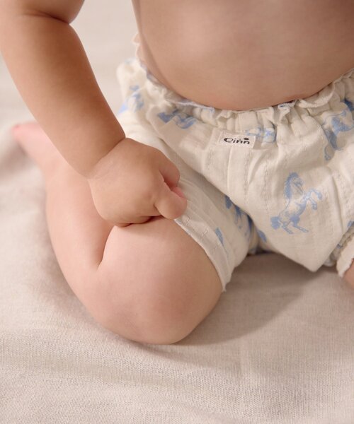 CIAOPANIC TYPY（チャオパニックティピー）の「【BABY】【Qinn】ダブルガーゼブルマ（その他パンツ・キッズ・アイボリー/ブラウン/オレンジ・80）」の21枚目の写真