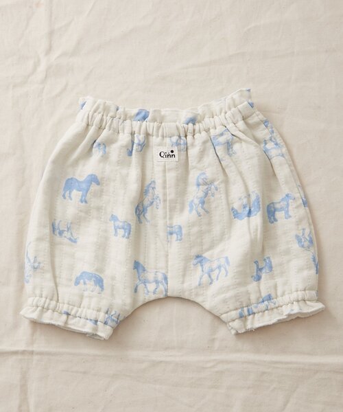CIAOPANIC TYPY（チャオパニックティピー）の「【BABY】【Qinn】ダブルガーゼブルマ（その他パンツ・キッズ・アイボリー/ブラウン/オレンジ・80）」の7枚目の写真