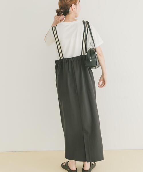 ITEMS URBANRESEARCH（アイテムズ アーバンリサーチ）の「サス付きツイルジャンパースカート（ワンピース・レディース・モカ/チャコールグレー・FREE）」の11枚目の写真