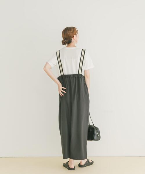 ITEMS URBANRESEARCH（アイテムズ アーバンリサーチ）の「サス付きツイルジャンパースカート（ワンピース・レディース・モカ/チャコールグレー・FREE）」の16枚目の写真