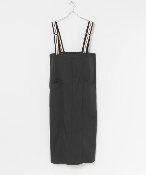 ITEMS URBANRESEARCH（アイテムズ アーバンリサーチ）の「サス付きツイルジャンパースカート（ワンピース・レディース・モカ/チャコールグレー・FREE）」の15枚目の写真