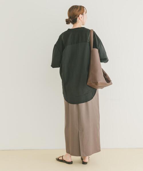 ITEMS URBANRESEARCH（アイテムズ アーバンリサーチ）の「サス付きツイルジャンパースカート（ワンピース・レディース・モカ/チャコールグレー・FREE）」の19枚目の写真