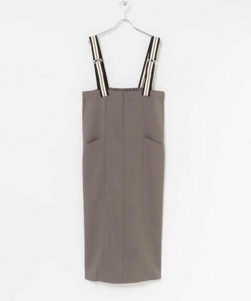 ITEMS URBANRESEARCH（アイテムズ アーバンリサーチ）の「サス付きツイルジャンパースカート（ワンピース・レディース・モカ/チャコールグレー・FREE）」の18枚目の写真
