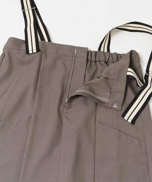 ITEMS URBANRESEARCH（アイテムズ アーバンリサーチ）の「サス付きツイルジャンパースカート（ワンピース・レディース・モカ/チャコールグレー・FREE）」の7枚目の写真