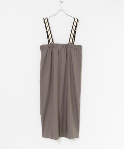 ITEMS URBANRESEARCH（アイテムズ アーバンリサーチ）の「サス付きツイルジャンパースカート（ワンピース・レディース・モカ/チャコールグレー・FREE）」の5枚目の写真