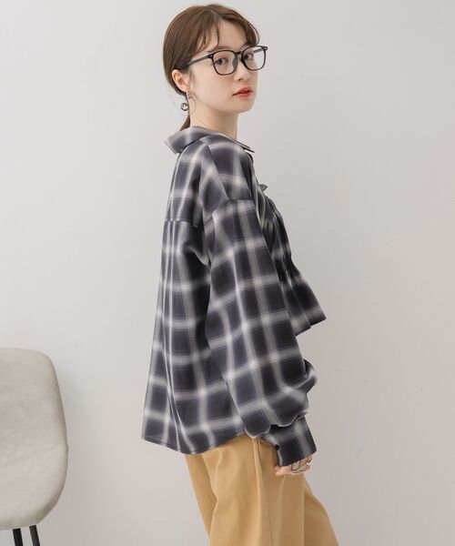 RETRO GIRL（レトロガール）の「ビスチェ付きチェックシャツ（シャツ/ブラウス・レディース・ブルー系その他2/ブラック系その他2/ブラウン系その他2・FREE）」の12枚目の写真