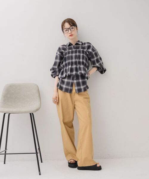 RETRO GIRL（レトロガール）の「ビスチェ付きチェックシャツ（シャツ/ブラウス・レディース・ブルー系その他2/ブラック系その他2/ブラウン系その他2・FREE）」の15枚目の写真