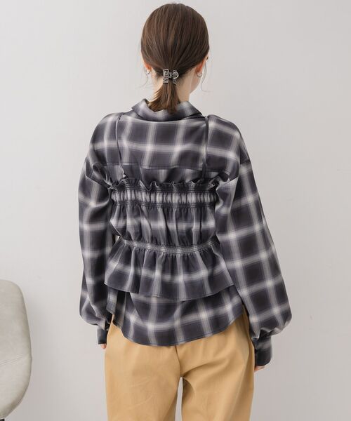 RETRO GIRL（レトロガール）の「ビスチェ付きチェックシャツ（シャツ/ブラウス・レディース・ブルー系その他2/ブラック系その他2/ブラウン系その他2・FREE）」の19枚目の写真