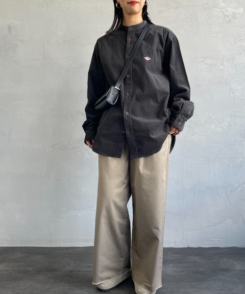 DANTON（ダントン）の「[DANTON/ダントン] 細畝コーデュロイ バンドカラーシャツ（シャツ/ブラウス・レディース・オリーブ/チャコール/サンドベージュ/オフホワイト・42/40）」の17枚目の写真