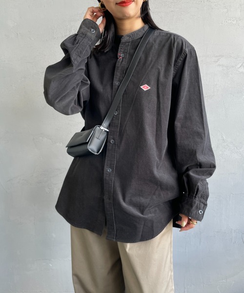 DANTON（ダントン）の「[DANTON/ダントン] 細畝コーデュロイ バンドカラーシャツ（シャツ/ブラウス・レディース・オリーブ/チャコール/サンドベージュ/オフホワイト・42/40）」の19枚目の写真