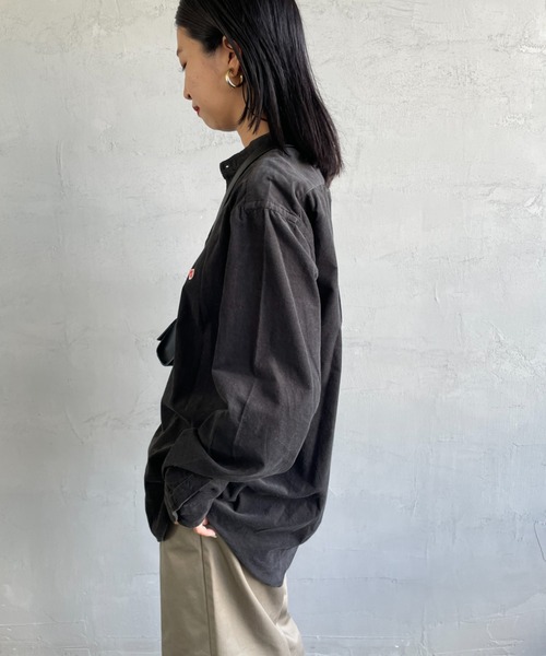 DANTON（ダントン）の「[DANTON/ダントン] 細畝コーデュロイ バンドカラーシャツ（シャツ/ブラウス・レディース・オリーブ/チャコール/サンドベージュ/オフホワイト・42/40）」の20枚目の写真