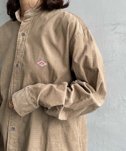 DANTON（ダントン）の「[DANTON/ダントン] 細畝コーデュロイ バンドカラーシャツ（シャツ/ブラウス・レディース・オリーブ/チャコール/サンドベージュ/オフホワイト・42/40）」の9枚目の写真