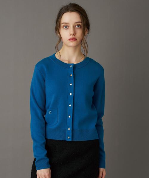 DRESSTERIOR（ドレステリア）の「【洗える/カシミヤ混】ウォッシャブルコットンカシミヤカーディガン（カーディガン/ボレロ・レディース・ブラック/ダークグレー/ナチュラル/ブルーグリーン/レッド系/ブルー系その他・40/38/36/34）」の5枚目の写真