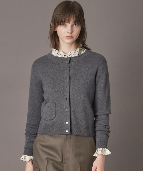 DRESSTERIOR（ドレステリア）の「【洗える/カシミヤ混】ウォッシャブルコットンカシミヤカーディガン（カーディガン/ボレロ・レディース・ブラック/ダークグレー/ナチュラル/ブルーグリーン/レッド系/ブルー系その他・40/38/36/34）」の2枚目の写真