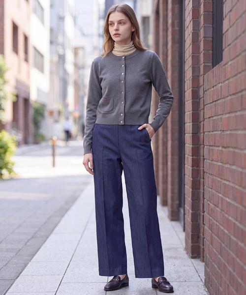 DRESSTERIOR(ドレステリア)の「◆【洗える/カシミヤ混】ウォッシャブルコットンカシミヤカーディガン(カーディガン/ボレロ・レディース・ブラック/ダークグレー/ナチュラル/ブルーグリーン/レッド系/ブルー系その他・40/38/36/34)」の8枚目の写真