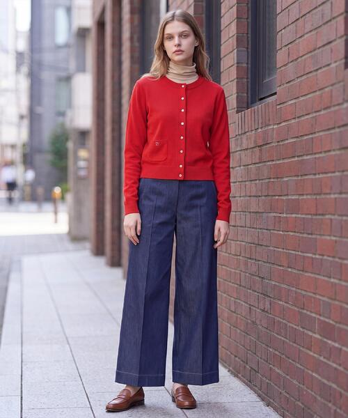 DRESSTERIOR(ドレステリア)の「◆【洗える/カシミヤ混】ウォッシャブルコットンカシミヤカーディガン(カーディガン/ボレロ・レディース・ブラック/ダークグレー/ナチュラル/ブルーグリーン/レッド系/ブルー系その他・40/38/36/34)」の14枚目の写真