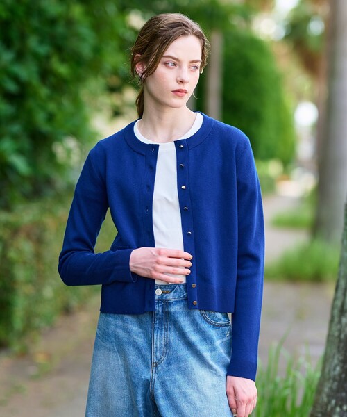 DRESSTERIOR(ドレステリア)の「◆【洗える/カシミヤ混】ウォッシャブルコットンカシミヤカーディガン(カーディガン/ボレロ・レディース・ブラック/ダークグレー/ナチュラル/ブルーグリーン/レッド系/ブルー系その他・40/38/36/34)」の15枚目の写真