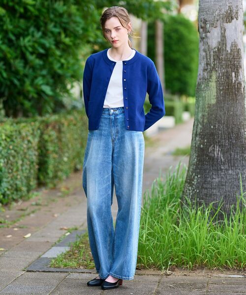 DRESSTERIOR(ドレステリア)の「◆【洗える/カシミヤ混】ウォッシャブルコットンカシミヤカーディガン(カーディガン/ボレロ・レディース・ブラック/ダークグレー/ナチュラル/ブルーグリーン/レッド系/ブルー系その他・40/38/36/34)」の16枚目の写真