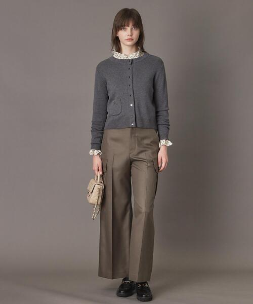 DRESSTERIOR（ドレステリア）の「【洗える/カシミヤ混】ウォッシャブルコットンカシミヤカーディガン（カーディガン/ボレロ・レディース・ブラック/ダークグレー/ナチュラル/ブルーグリーン/レッド系/ブルー系その他・40/38/36/34）」の7枚目の写真