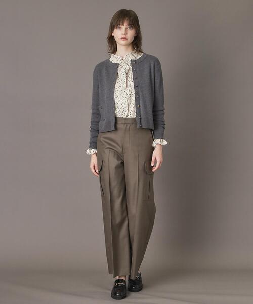 DRESSTERIOR（ドレステリア）の「【洗える/カシミヤ混】ウォッシャブルコットンカシミヤカーディガン（カーディガン/ボレロ・レディース・ブラック/ダークグレー/ナチュラル/ブルーグリーン/レッド系/ブルー系その他・40/38/36/34）」の9枚目の写真