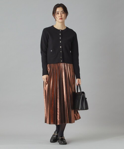 DRESSTERIOR（ドレステリア）の「【洗える/カシミヤ混】ウォッシャブルコットンカシミヤカーディガン（カーディガン/ボレロ・レディース・ブラック/ダークグレー/ナチュラル/ブルーグリーン/レッド系/ブルー系その他・40/38/36/34）」の17枚目の写真