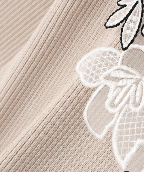 PROPORTION BODY DRESSING（プロポーションボディドレッシング）の「ケープ風レース付きニットワンピース / 1215240905（ワンピース・レディース・ダークグレー/ベージュ/ブルー・SMALL/MEDIUM）」の21枚目の写真