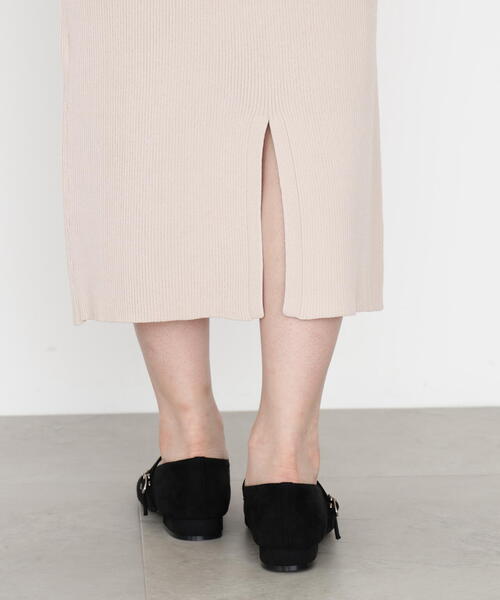 PROPORTION BODY DRESSING（プロポーションボディドレッシング）の「ケープ風レース付きニットワンピース / 1215240905（ワンピース・レディース・ダークグレー/ベージュ/ブルー・SMALL/MEDIUM）」の4枚目の写真